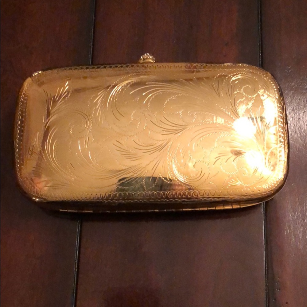 Gold evening bag